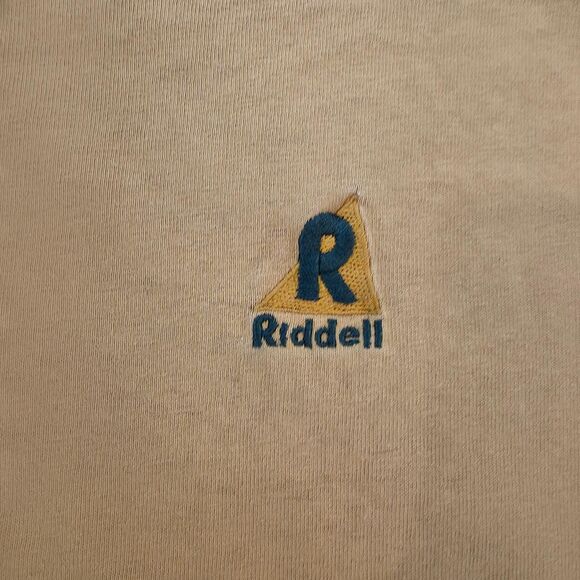 RIDDEL Yellow Vintage Heavy Wight 90s T Shirt XXL - Picture 2 of 4